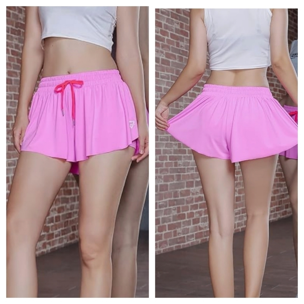 Luogongzi 2 in 1 Flowy Running Shorts for Women Gym Yoga Athletic Womens…